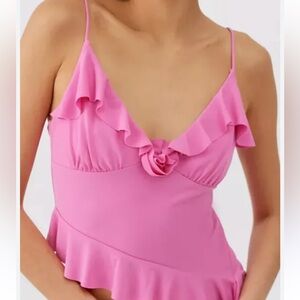 Urban Outfitters- Pink Ruffled Women's Top